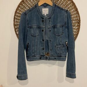 Habitual Jacket Women’s medium Blue Denim Zip Crop jacket